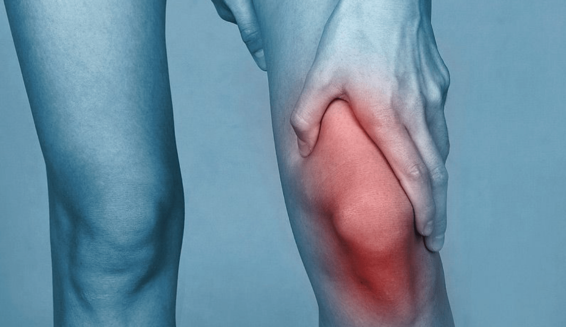 pain in the knee joint due to arthrosis