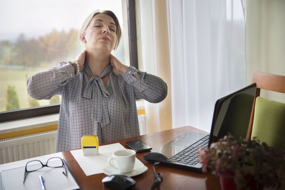 cervical osteochondrosis during sedentary work